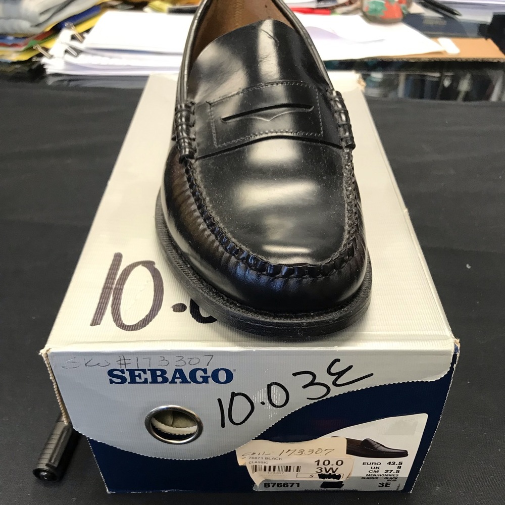 New sebago leather upper in original box